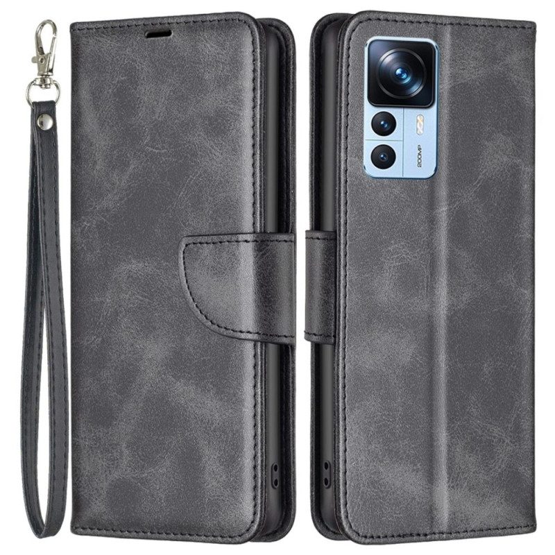 Flip Case Für Xiaomi 12T / 12T Pro Glattes Kunstleder