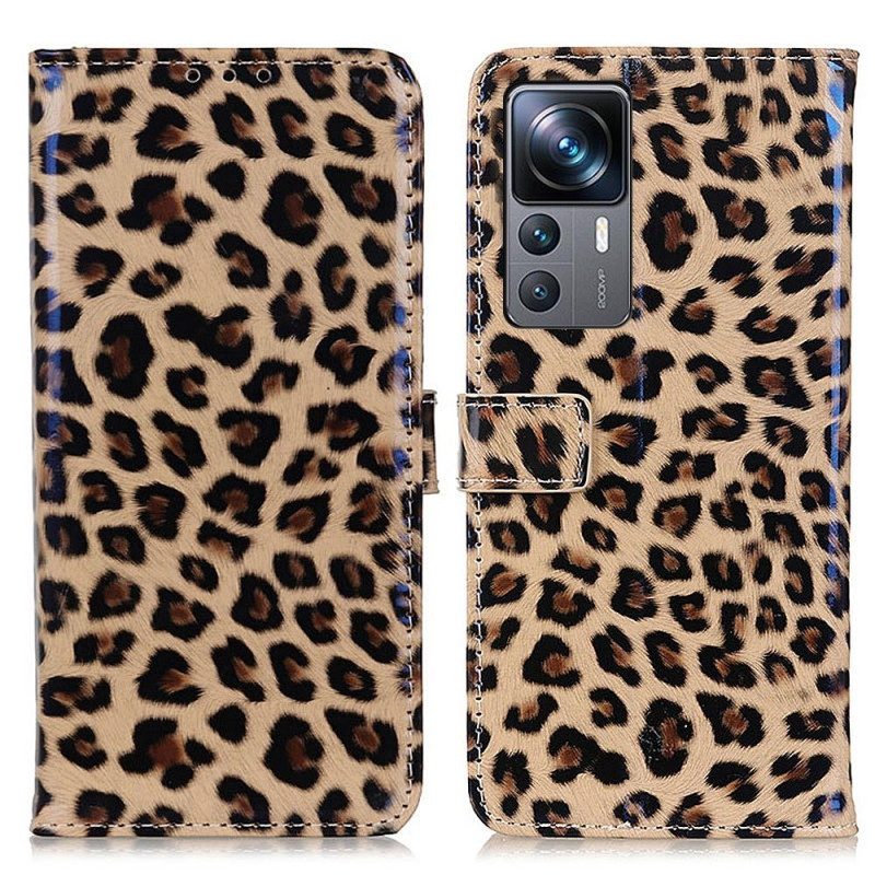 Flip Case Für Xiaomi 12T / 12T Pro Leopardenfell-stil