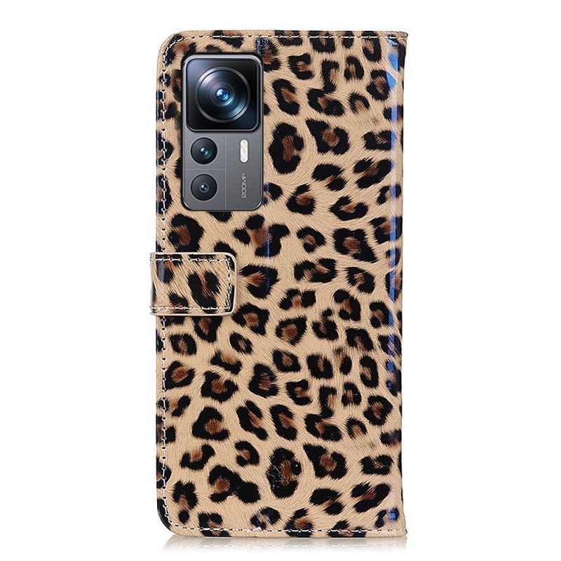 Flip Case Für Xiaomi 12T / 12T Pro Leopardenfell-stil