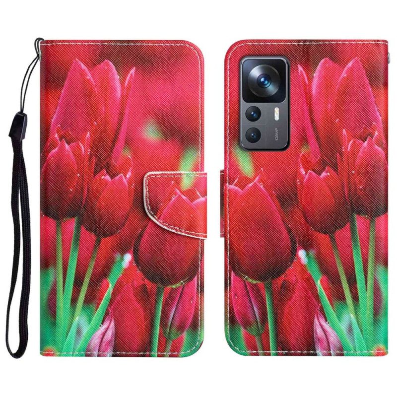 Lederhüllen Für Xiaomi 12T / 12T Pro Tanga-tulpen