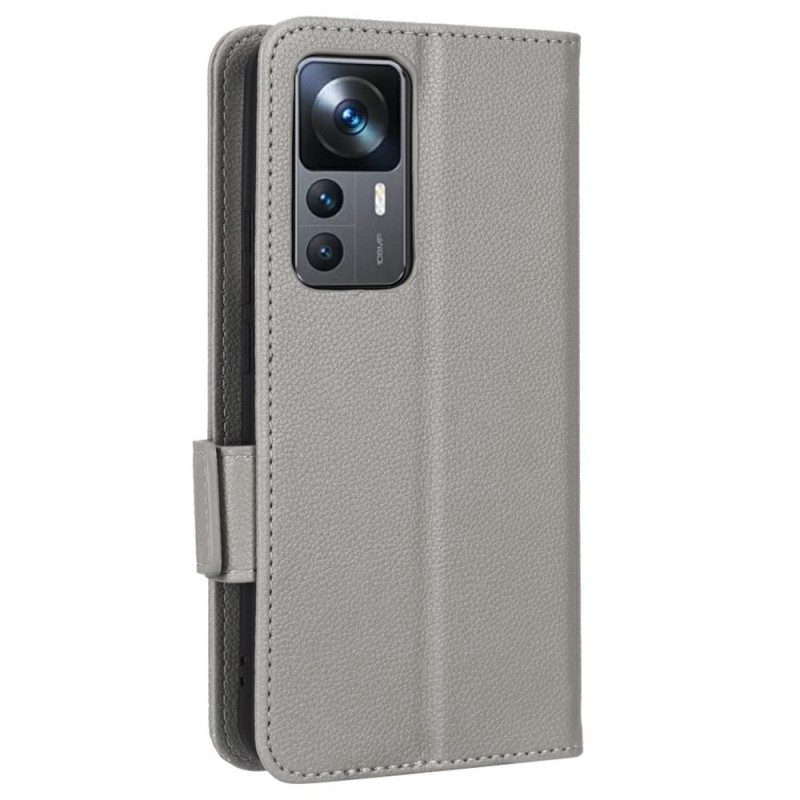 Schutzhülle Für Xiaomi 12T / 12T Pro Flip Case Lederoptik Mit Riemen