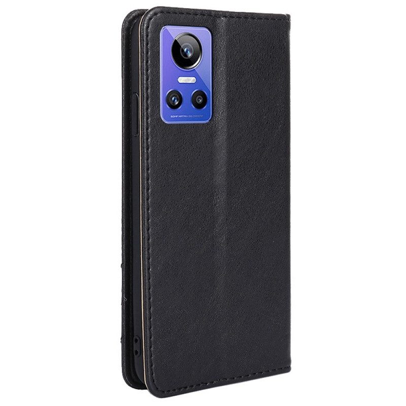 Schutzhülle Für Realme GT Neo 3 Flip Case Vintage-kunstleder