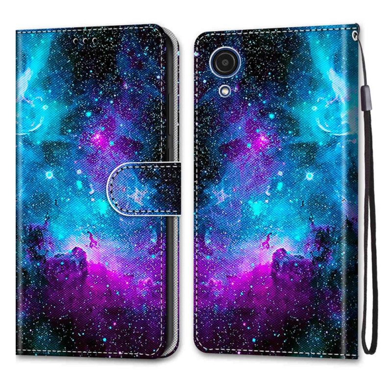 Flip Case Für Samsung Galaxy A03 Core Kosmischer Himmel