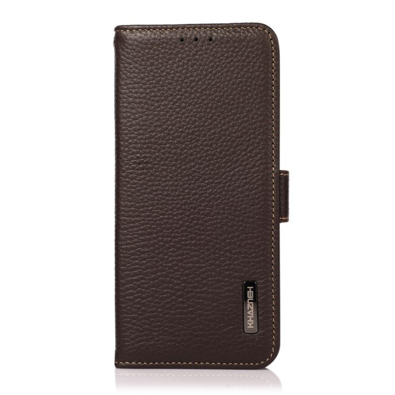 Flip Case Für Samsung Galaxy A03 Core Lychee-leder Khazneh Rfid