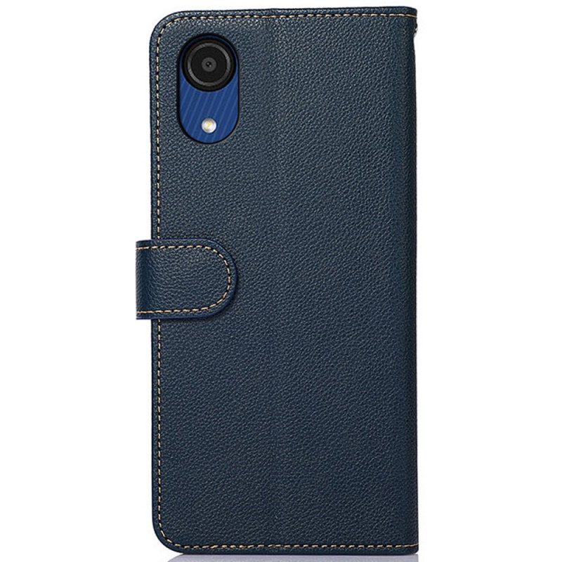 Flip Case Für Samsung Galaxy A03 Core Rfid-khazneh Im Litschi-stil