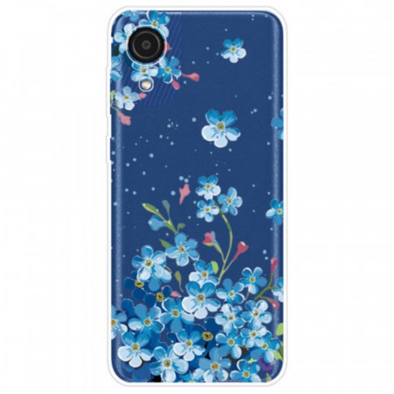 Handyhülle Für Samsung Galaxy A03 Core Blaue Blumen