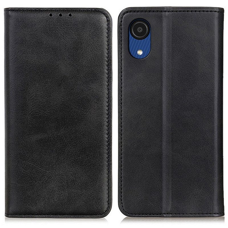 Schutzhülle Für Samsung Galaxy A03 Core Flip Case Elegantes Spaltleder