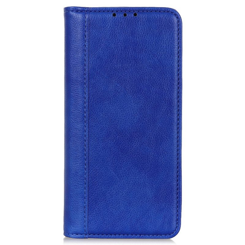 Schutzhülle Für Samsung Galaxy A03 Core Flip Case Eleganz Aus Gespaltenem Litschi-leder