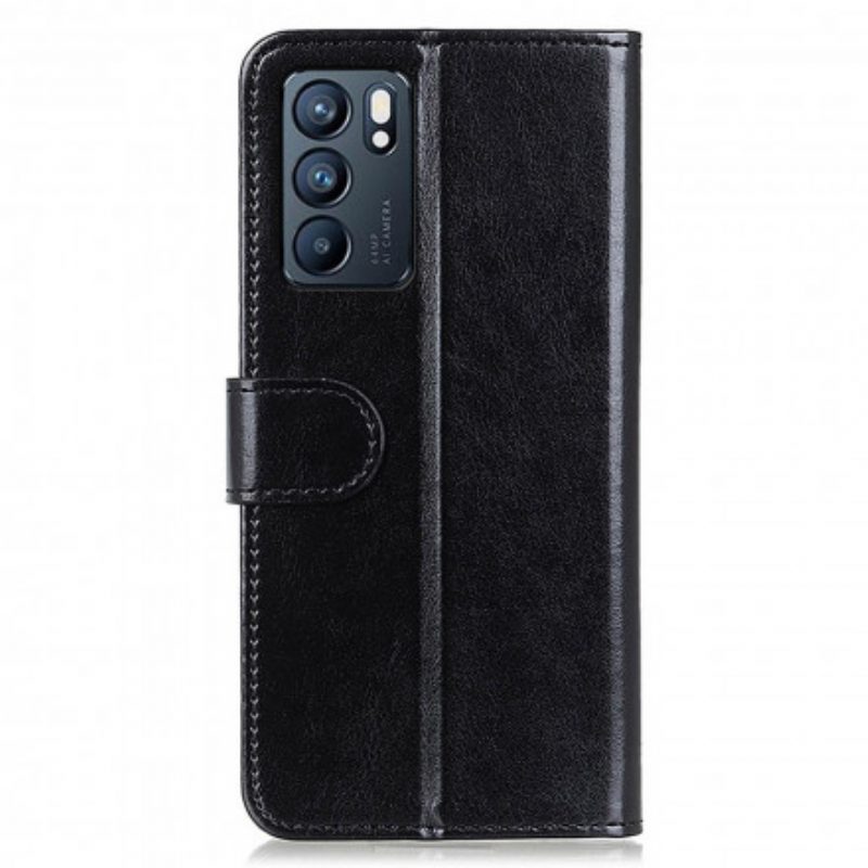 Flip Case Für Oppo Reno 6 5G Gefrorene Finesse