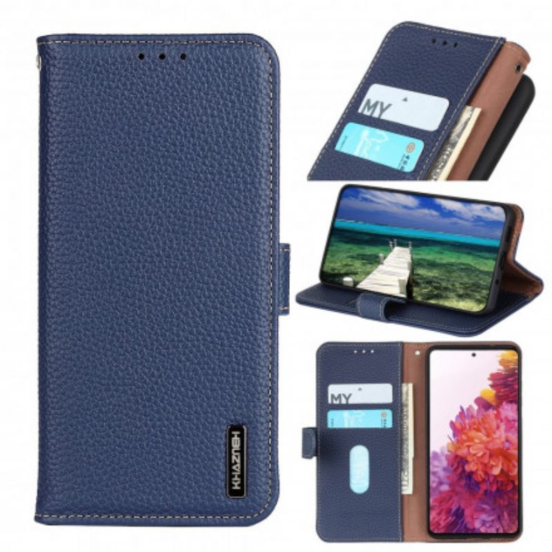 Flip Case Für Oppo Reno 6 5G Khazneh Litschi-leder