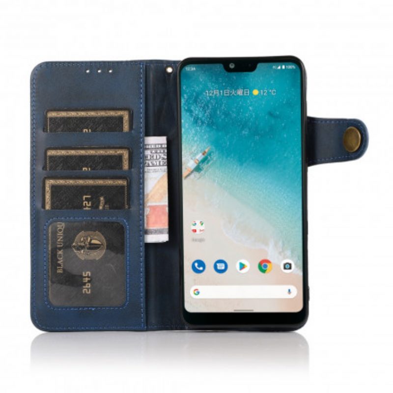 Flip Case Für Oppo Reno 6 5G Khazneh Magnetknopf