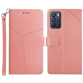 Flip Case Für Oppo Reno 6 5G Stil Leder Geo Y Design