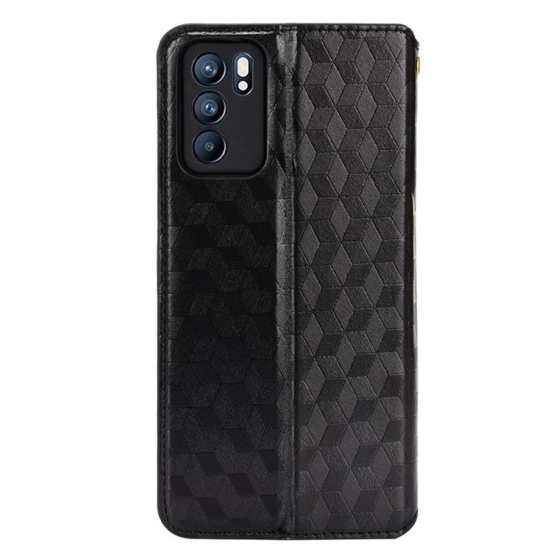 Schutzhülle Für Oppo Reno 6 5G Flip Case 3d-diamant-ledereffekt