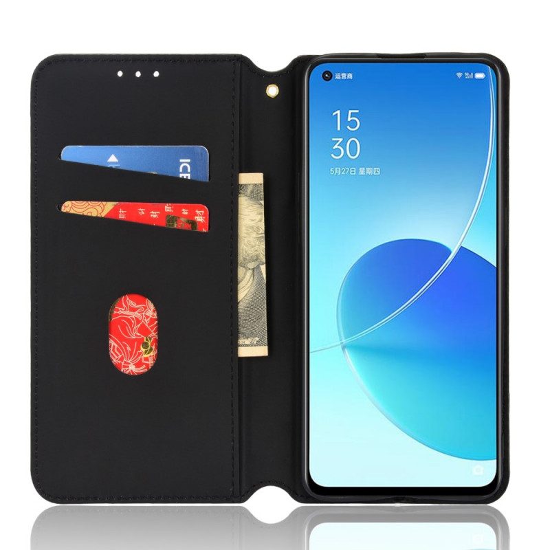 Schutzhülle Für Oppo Reno 6 5G Flip Case 3d-diamant-ledereffekt