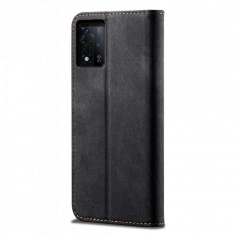 Schutzhülle Für Oppo Reno 6 5G Flip Case Denim-stoff