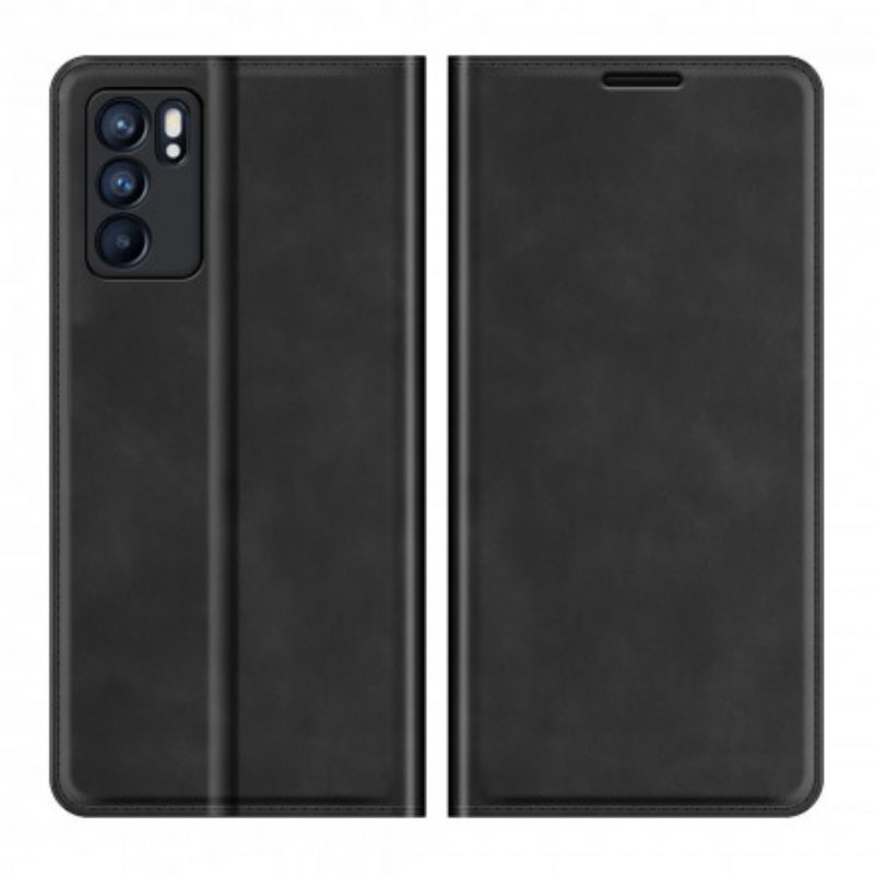 Schutzhülle Für Oppo Reno 6 5G Flip Case Weicher Ledereffekt