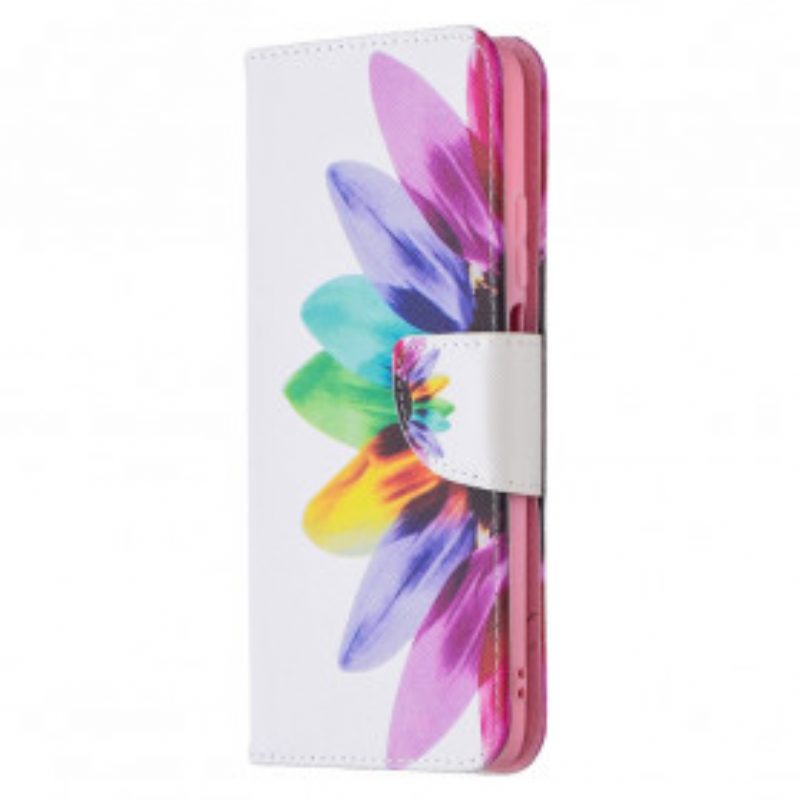 Flip Case Für Poco M3 Aquarellblume