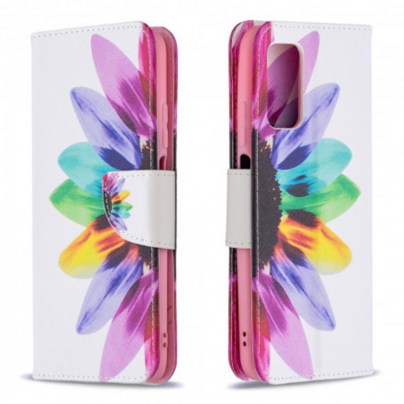 Flip Case Für Poco M3 Aquarellblume