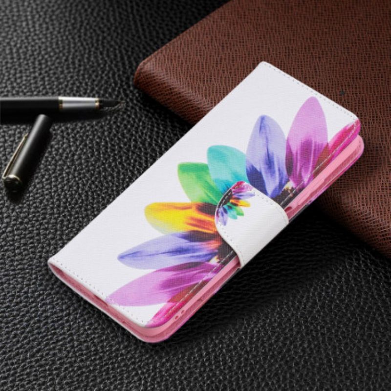 Flip Case Für Poco M3 Aquarellblume