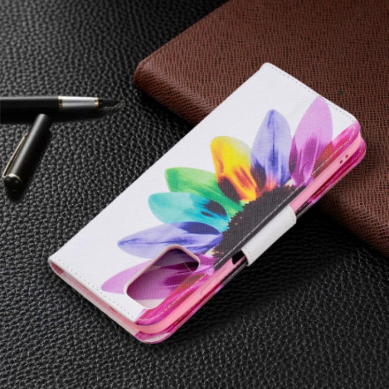 Flip Case Für Poco M3 Aquarellblume