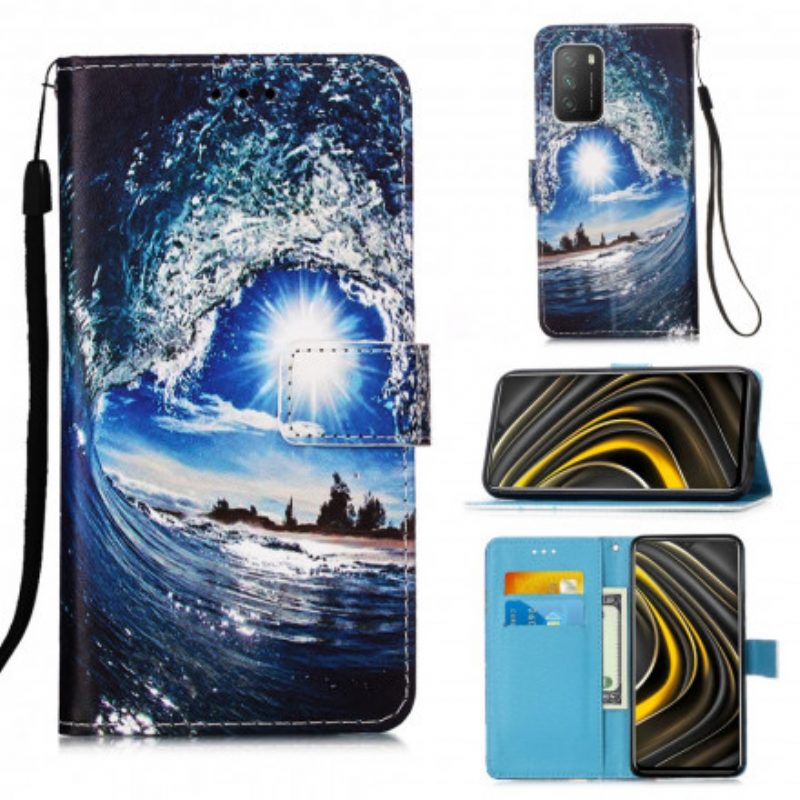 Flip Case Für Poco M3 Mit Kordel Daydreams Schlüsselband Landschaft