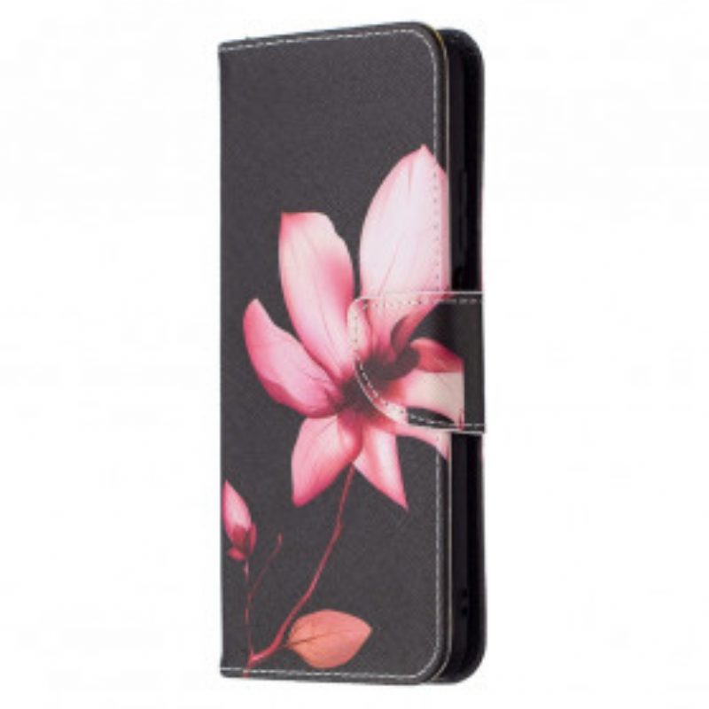 Flip Case Für Poco M3 Pinke Blume