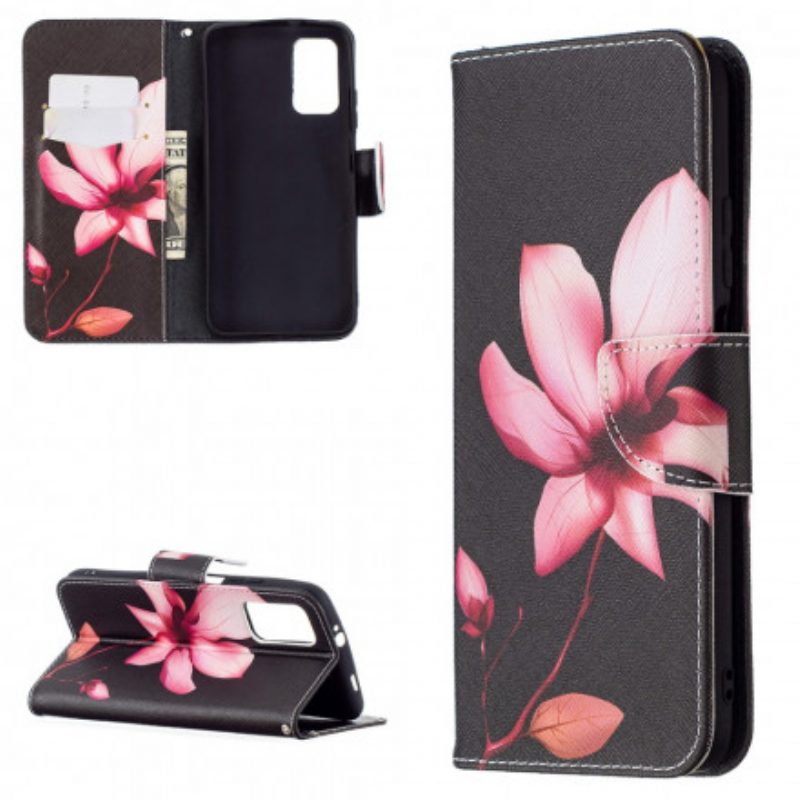 Flip Case Für Poco M3 Pinke Blume