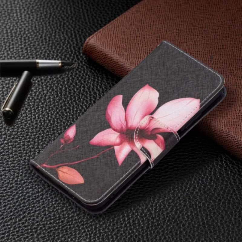 Flip Case Für Poco M3 Pinke Blume