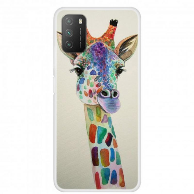 Handyhülle Für Poco M3 Bunte Giraffe