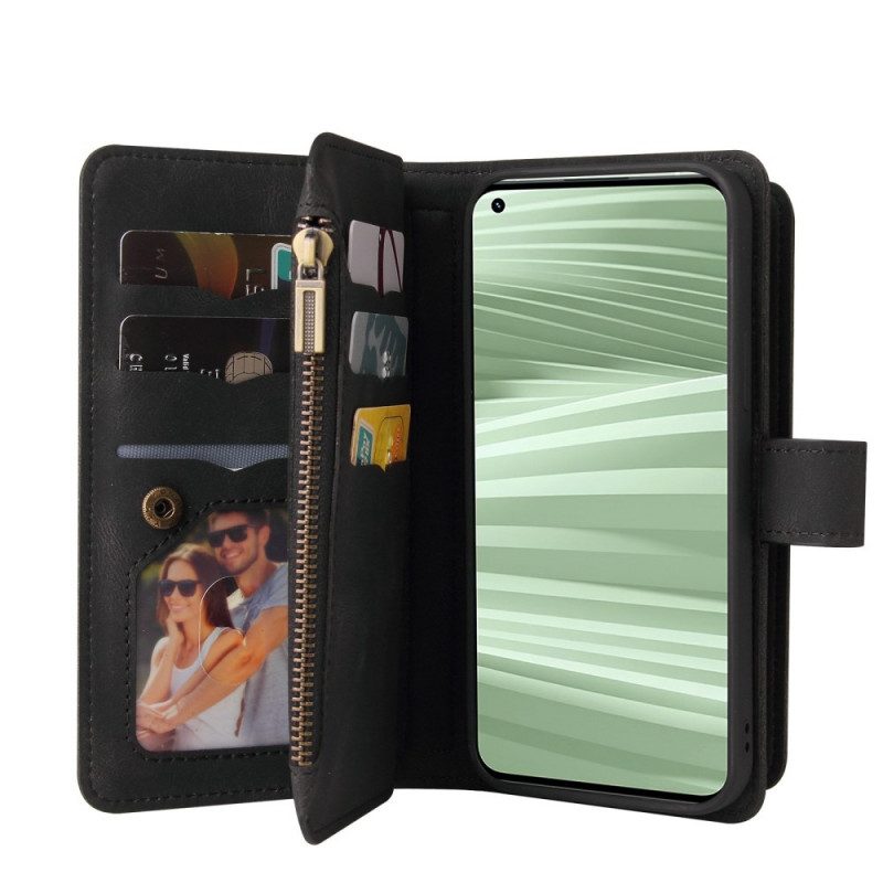 Flip Case Für Realme GT2 Pro Multifunktionaler Kartenhalter