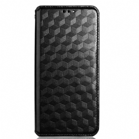 Schutzhülle Für Realme GT2 Pro Flip Case 3d-würfel-ledereffekt