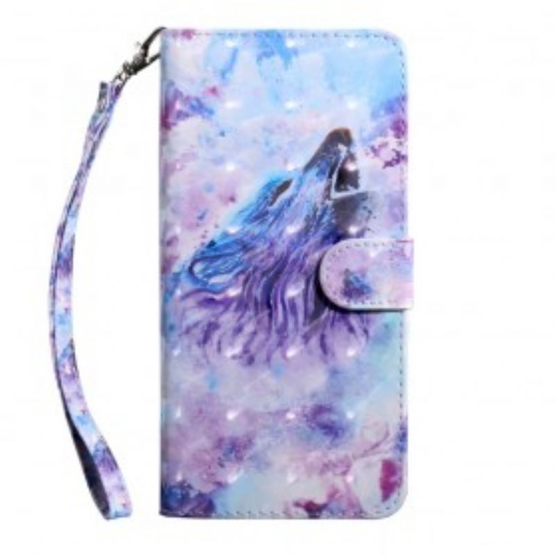 Flip Case Für Samsung Galaxy A50 Aquarell-wolf