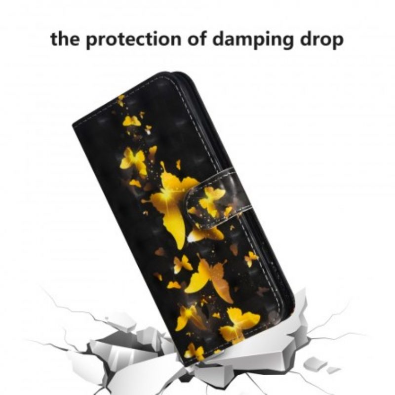 Flip Case Für Samsung Galaxy A50 Gelbe Schmetterlinge