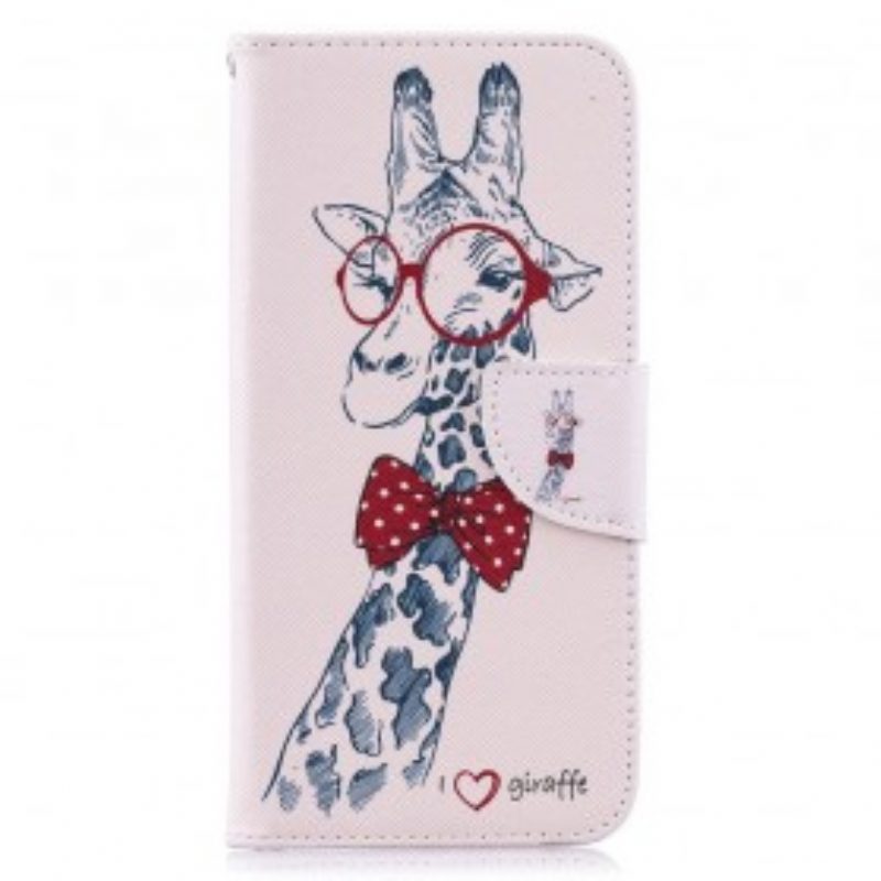 Flip Case Für Samsung Galaxy A50 Kluge Giraffe