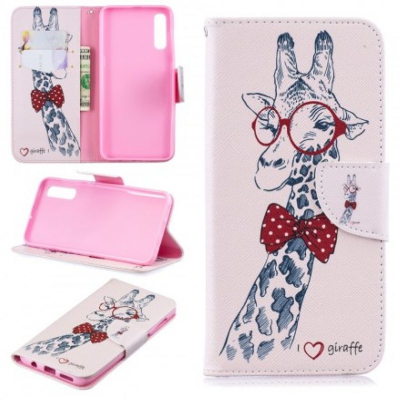 Flip Case Für Samsung Galaxy A50 Kluge Giraffe