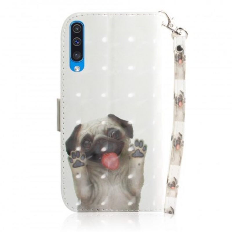 Flip Case Für Samsung Galaxy A50 Mit Kordel Ich Liebe Meinen Hunde-tanga