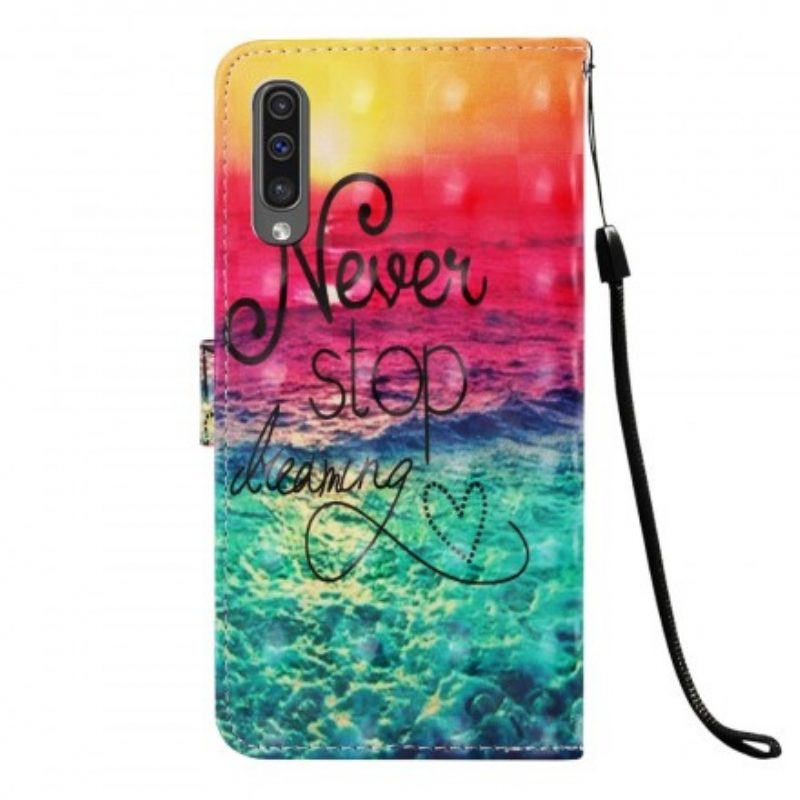 Flip Case Für Samsung Galaxy A50 Nie Aufhören Zu Träumen