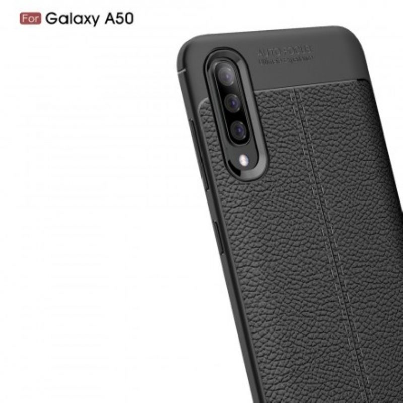 Hülle Für Samsung Galaxy A50 Doppellinien-litschi-ledereffekt