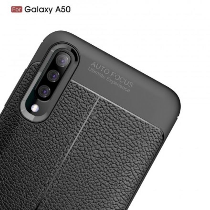 Hülle Für Samsung Galaxy A50 Doppellinien-litschi-ledereffekt