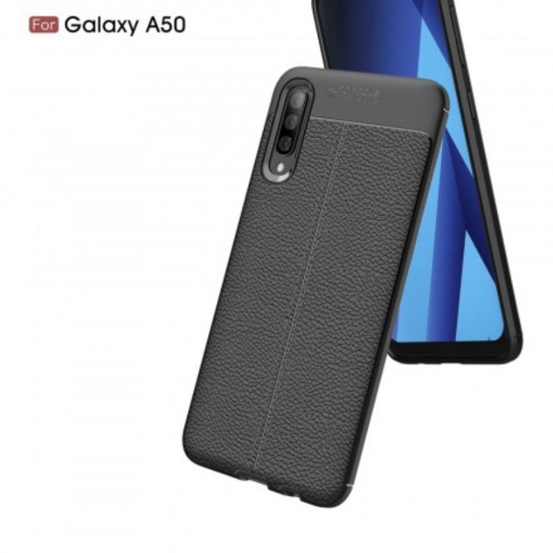 Hülle Für Samsung Galaxy A50 Doppellinien-litschi-ledereffekt