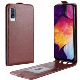 Lederhüllen Für Samsung Galaxy A50 Flip Case Faltender Ledereffekt