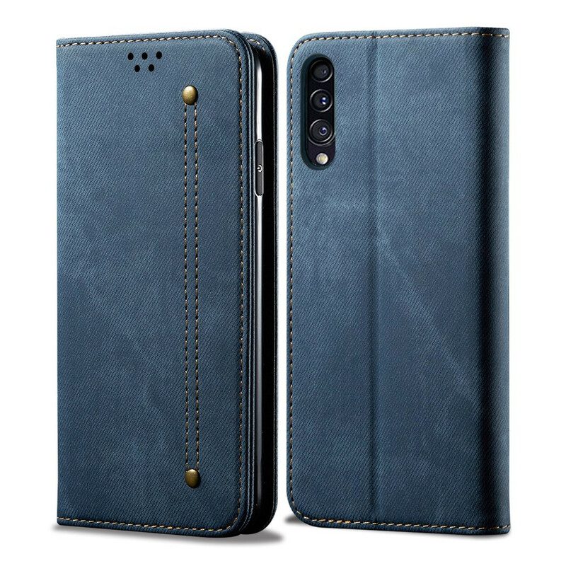 Schutzhülle Für Samsung Galaxy A50 Flip Case Denim-stoff