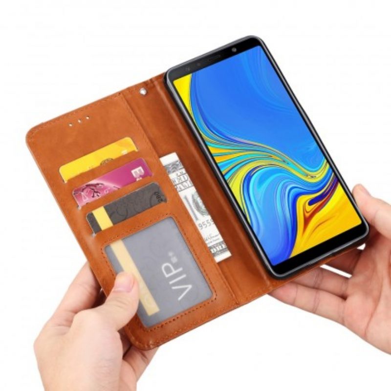 Schutzhülle Für Samsung Galaxy A50 Flip Case Kartenhalter Aus Kunstleder