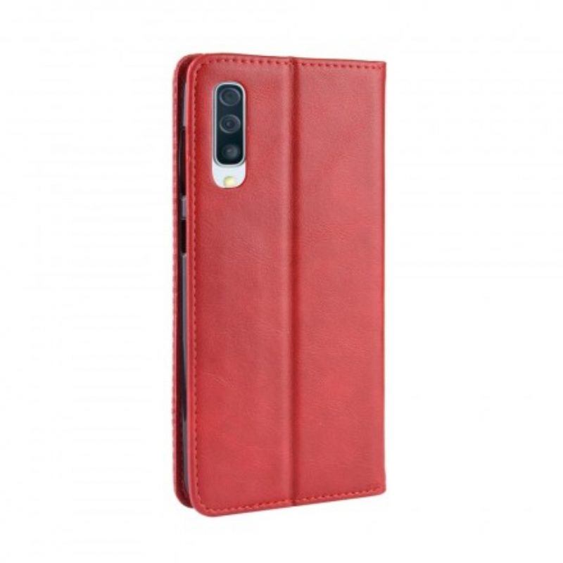 Schutzhülle Für Samsung Galaxy A50 Flip Case Stilisierter Vintage-ledereffekt