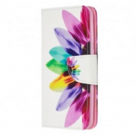 Flip Case Für Samsung Galaxy A20e Aquarellblume