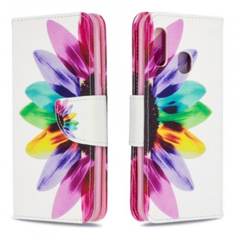 Flip Case Für Samsung Galaxy A20e Aquarellblume