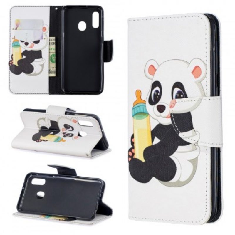 Flip Case Für Samsung Galaxy A20e Baby-panda