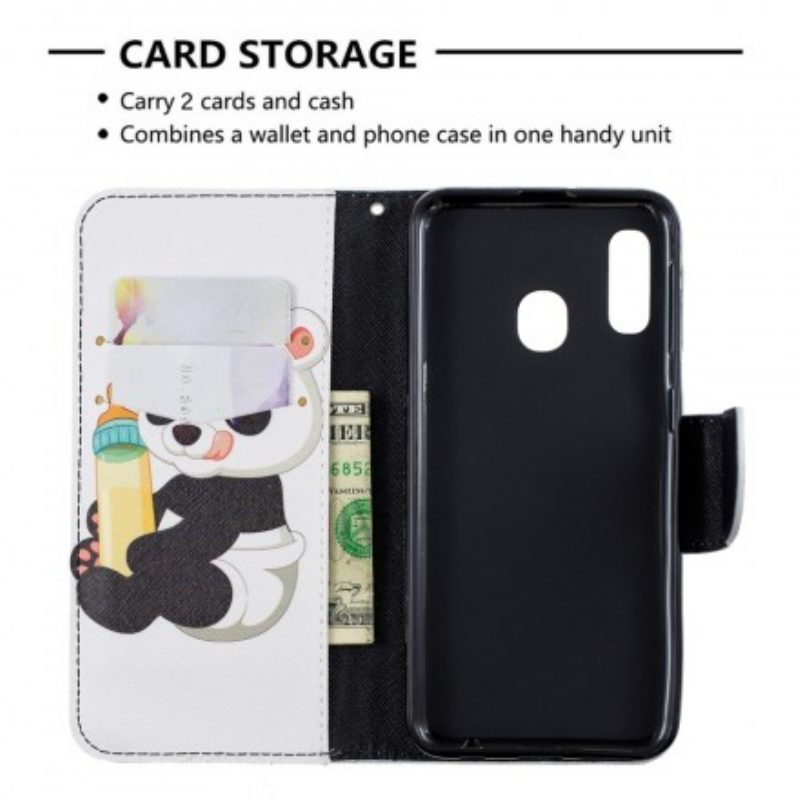 Flip Case Für Samsung Galaxy A20e Baby-panda