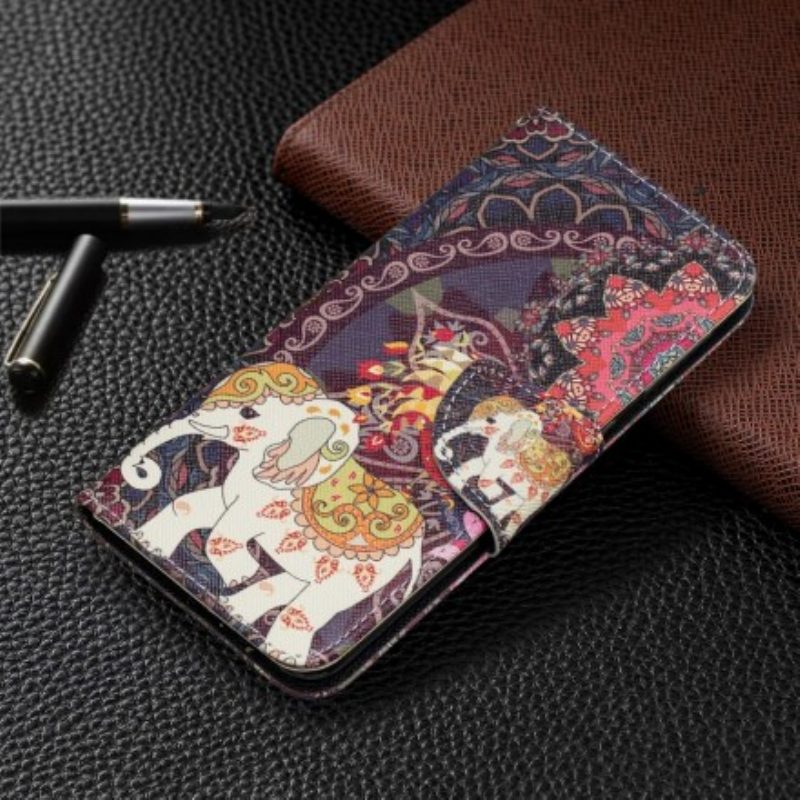 Flip Case Für Samsung Galaxy A20e Ethnische Elefanten-mandala