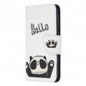 Flip Case Für Samsung Galaxy A20e Hallo Panda